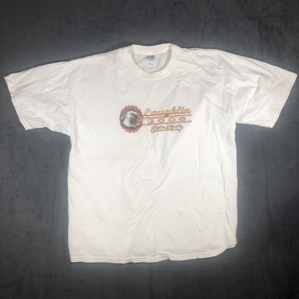 Vintage Laughlin Rally Week 2006 Mens White T Shirt Size XXL Preowned